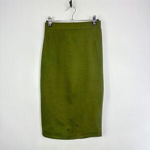 Like An Angel Olive Green Bodycon Midi Skirt
